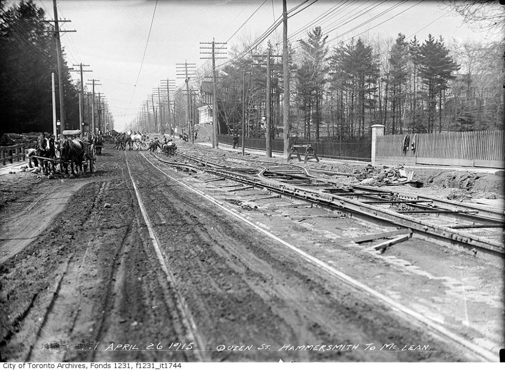 Queen St. - Hammersmith to McLean Track reconstruction - April 26, 1915